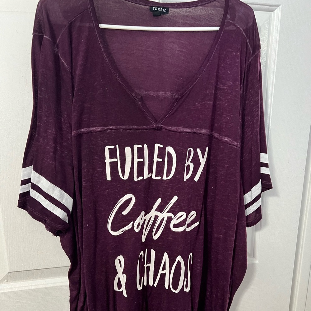 Torrid brand “fueled by coffee and choas” size 5